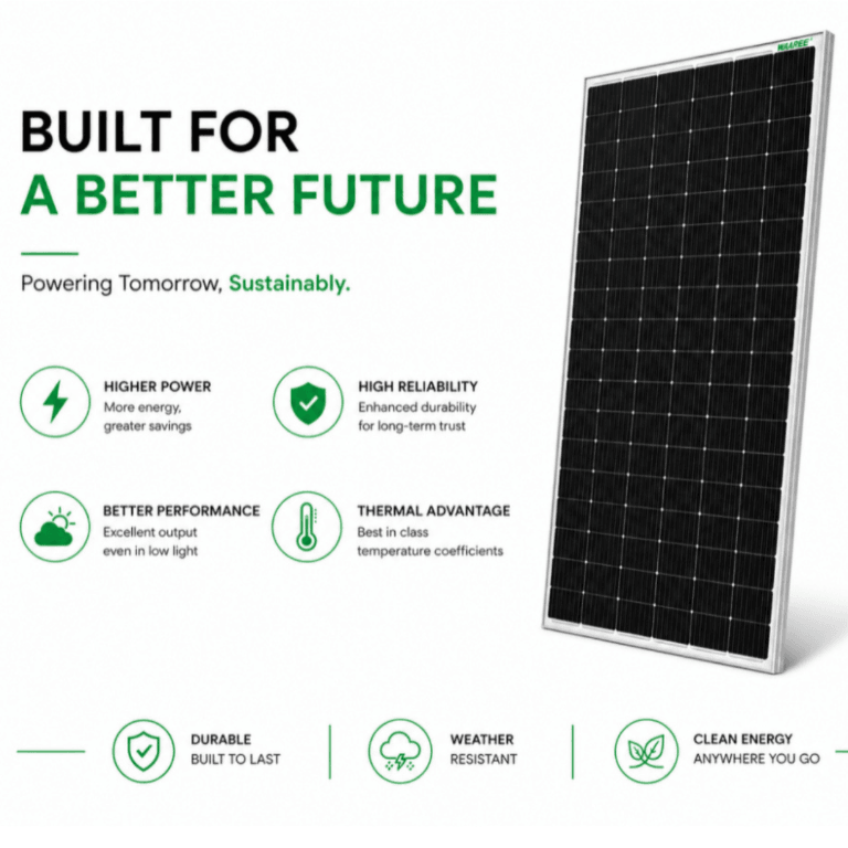 WAAREE 575W 144 N-Type Cells Bifacial Solar Panel — image 3