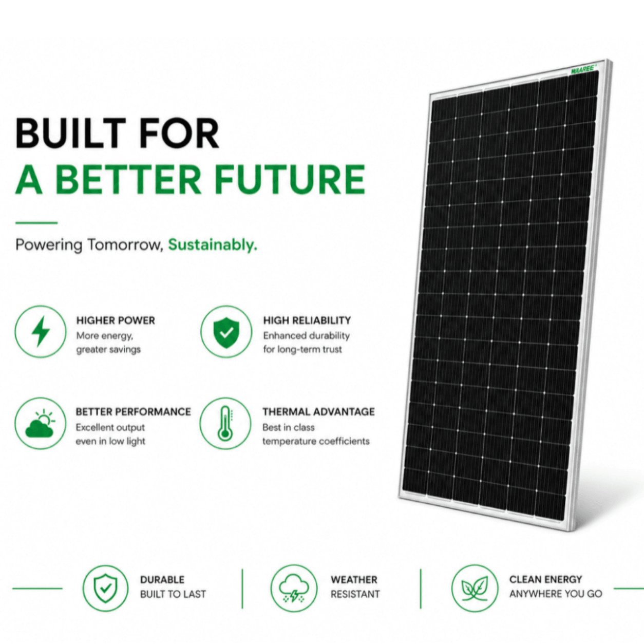 WAAREE 590W 144 N-Type Cells Bifacial Solar Panel — image 3