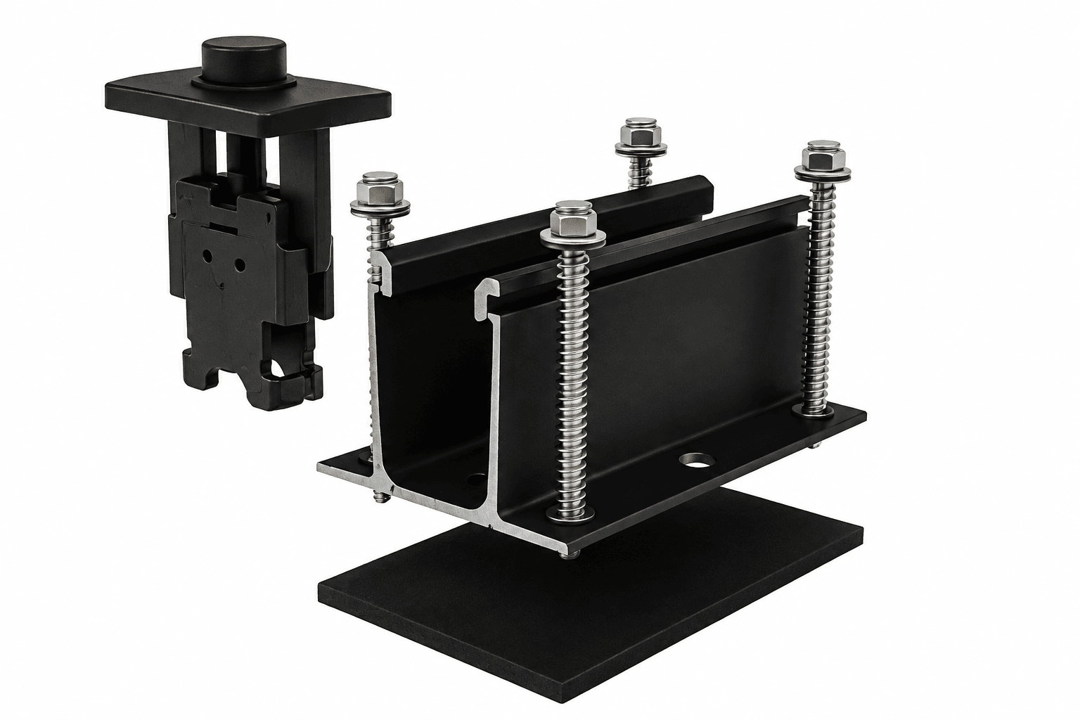 K2 MiniRail Comp w/Cross Clamp Kit, Dark- Box of 20 Units