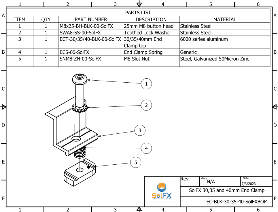 SolFX 35mm End Clamp for 1.625" Strut — image 3