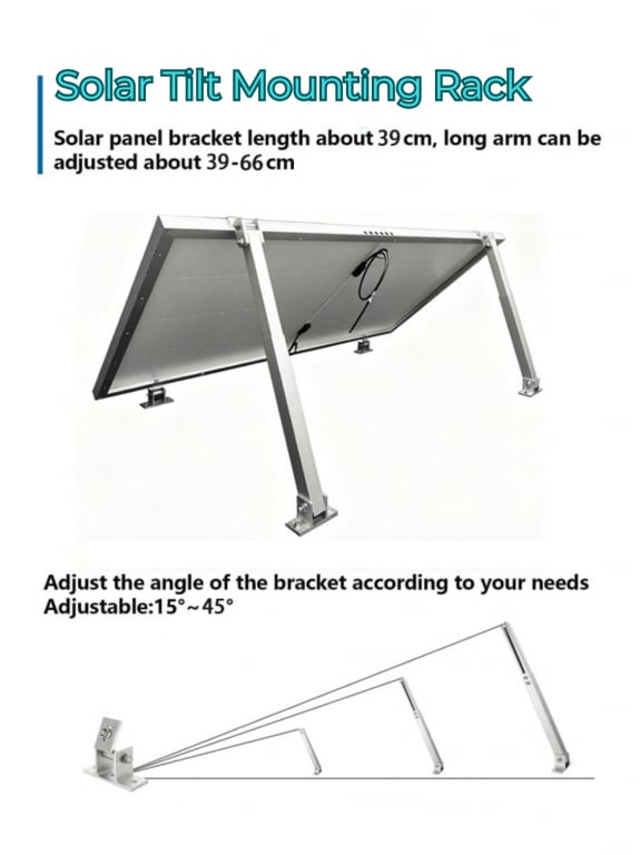 Sumyok Adjustable Solar Panel Tilt Mount Bracket Alloy Rack — image 3