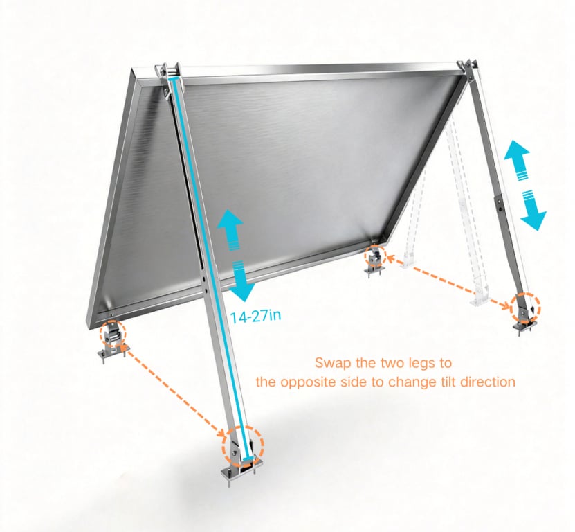 Sumyok Adjustable Solar Panel Tilt Mount Bracket Alloy Rack — image 2