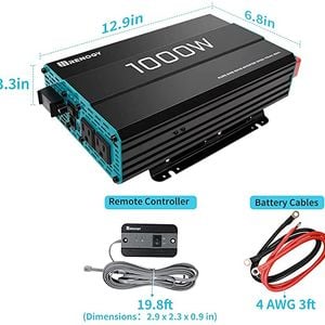 Renogy 1000W 12V Pure Sine Wave Inverter Image