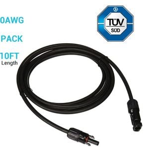 Renogy Solar Panel Extension Cable 10ft 10AWG (Single) Image