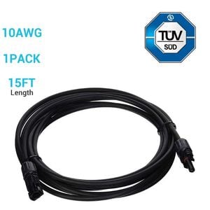 Renogy Solar Panel Extension Cable 15ft 10AWG (Single) Image