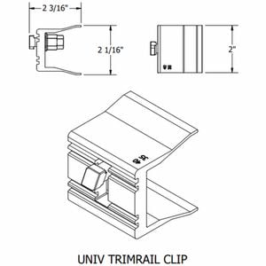 UNIRAC SFM Trimrail V2 Univ Clip W/HDW (Priced as each) Image