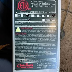 Outback PV Combiner/Disconnect PSPV Image