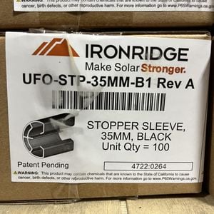 IronRidge UFO Stopper Sleeve Black Finish 35MM Image