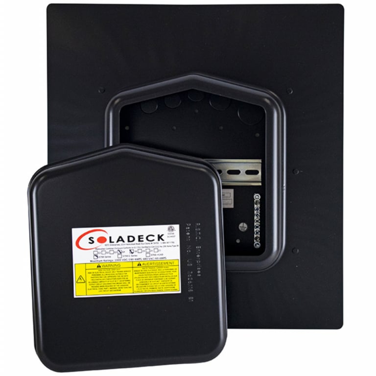 SolaDeck Roof Mount Outdoor Pass-thru Enclosure (Black) — image 1