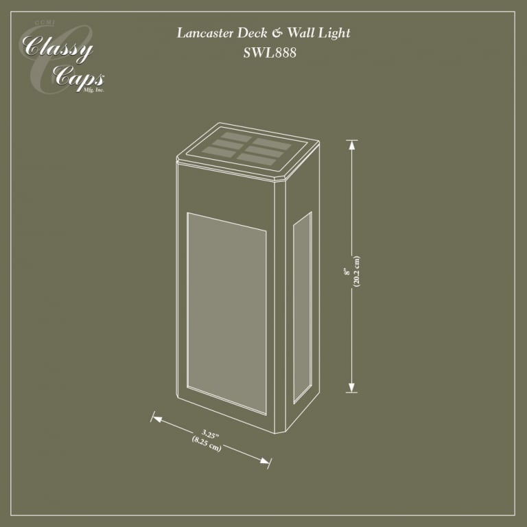Classy Caps Lancaster Deck & Wall Light (Black) — image 4