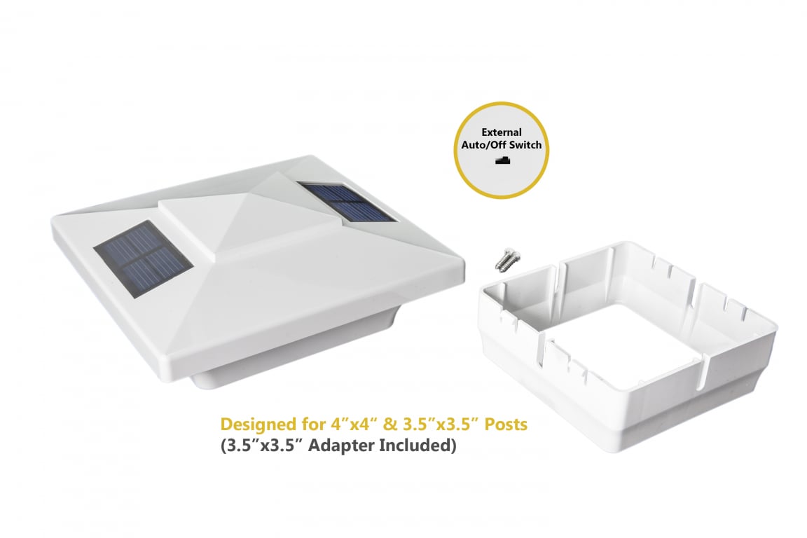 Classy Caps PVC Windsor Solar Post Cap 4x4 (WHITE) — image 5