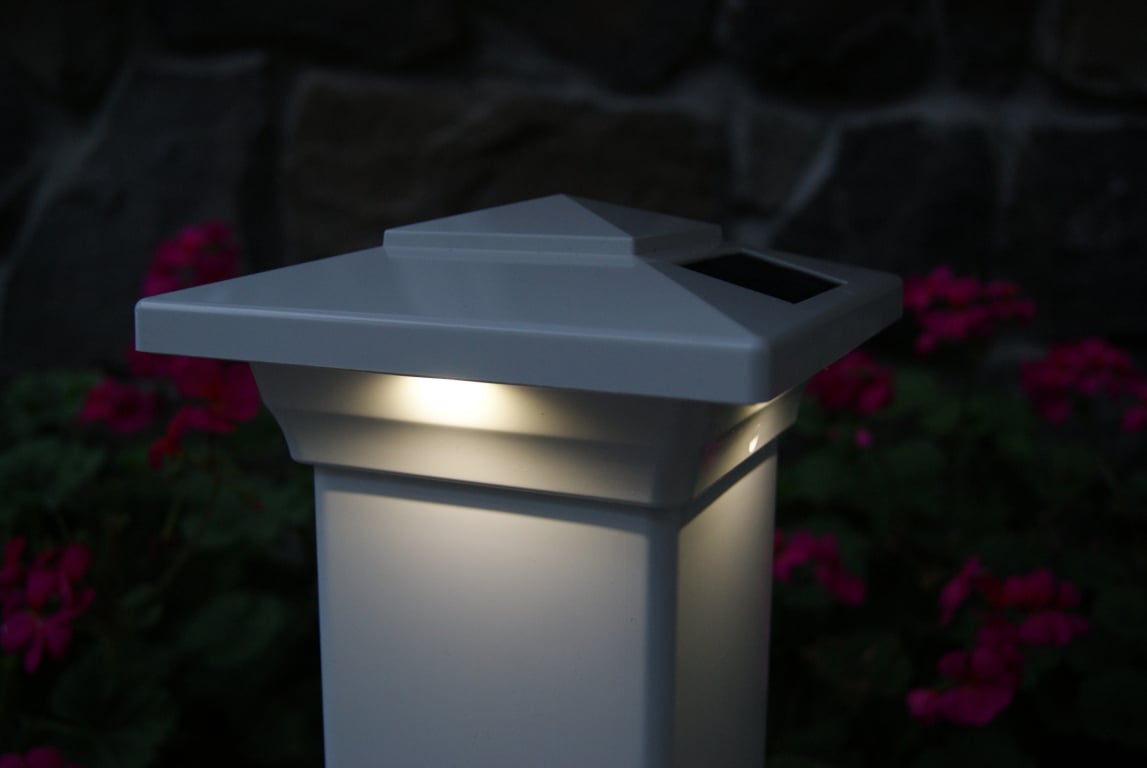 Classy Caps PVC Windsor Solar Post Cap 4x4 (WHITE) — image 8