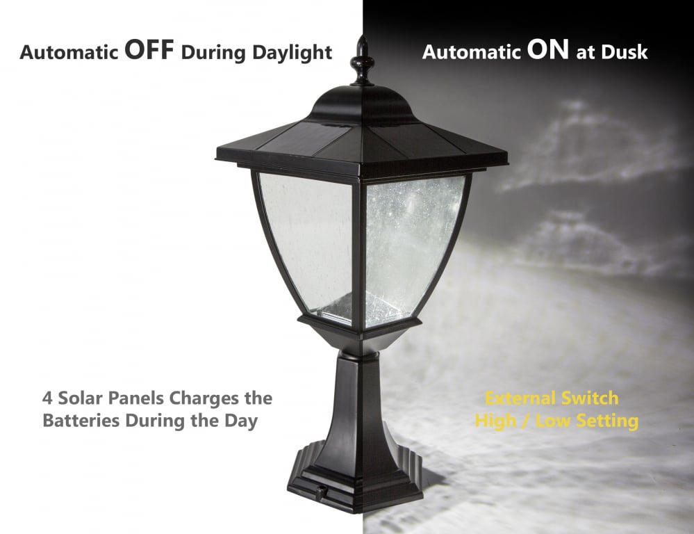 Classy Caps Elegante Solar Lamp Aluminum (Black) — image 4