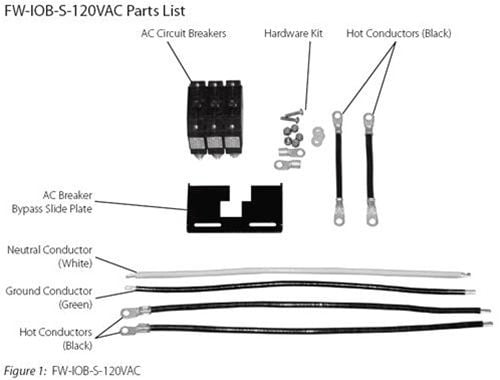 OutBack Power 120VAC 60 Amp Single Inverter Bypass Kit — image 1