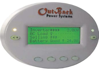 OutBack Power Gray Oval Housing with RS232 serial port — image 1