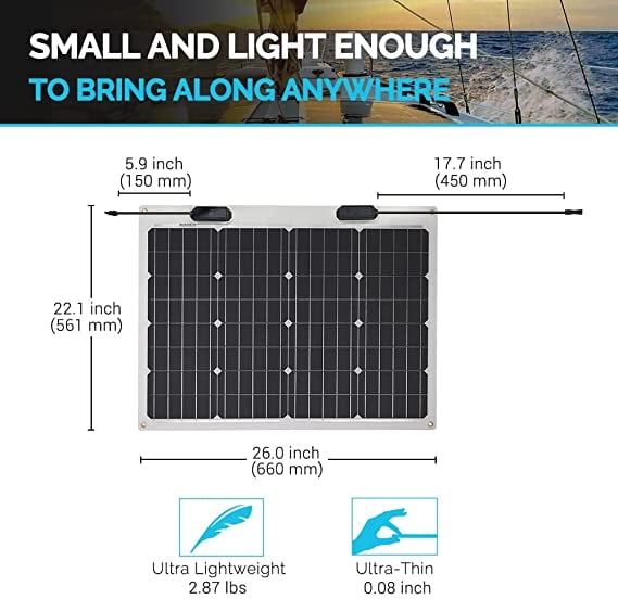 Renogy 50 Watt 12 Volt Flexible Mono Solar Panel — image 3