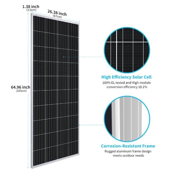 Renogy 200 Watt 12 Volt Monocrystalline Solar Panel — image 5