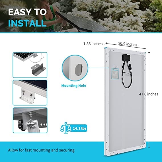 Renogy 175 Watt Rigid Monocrystalline Solar Panel — image 4