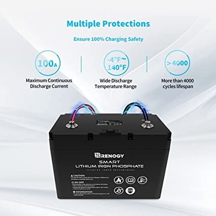 Renogy 12V 100Ah Lithium Iron Battery w/ Self-Heating Function — image 2