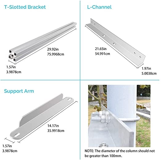 Renogy Solar Panel Pole Mount Single Side 27.4 In — image 5