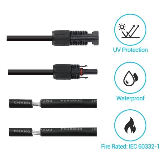 Renogy Solar Panel to Charge Controller Adaptor Kit 10 ft 10AWG — image 3