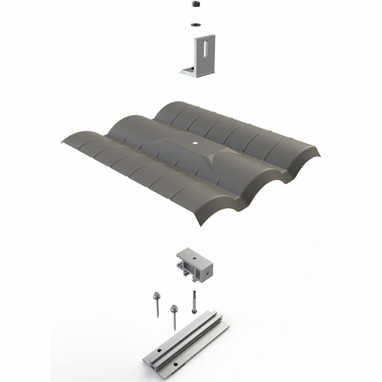 UNIRAC Flashkit TR W-TILE Charcoal (Priced as 1pc) — image 1