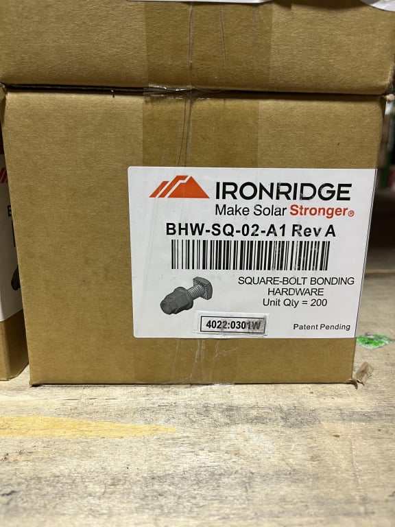 IronRidge Square Bolt Bonding Hardware — image 1