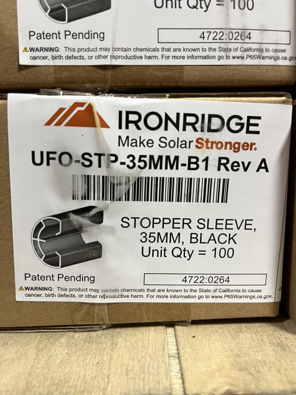 IronRidge UFO Stopper Sleeve Black Finish 35MM — image 1