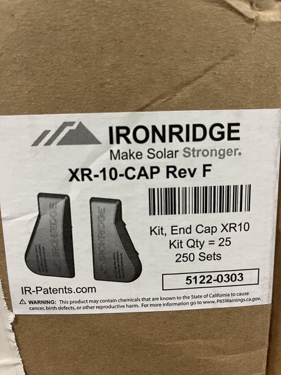 IronRidge End Caps for XR10 Rails — image 1