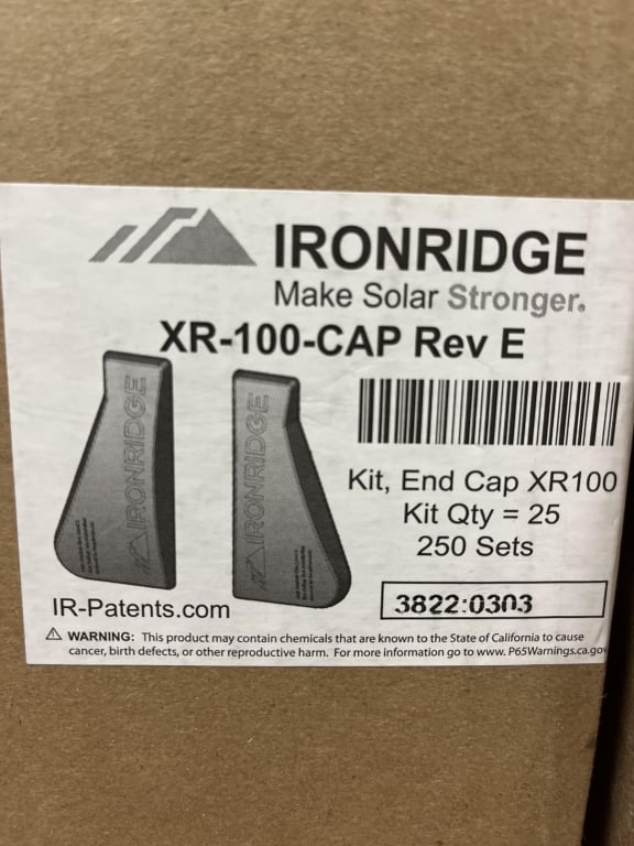 IronRidge XR100 End Cap for Rails — image 1
