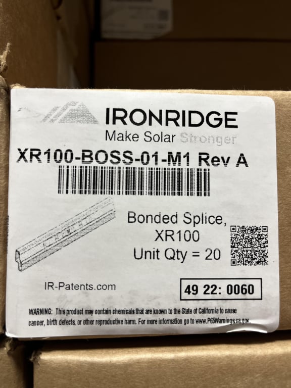 IronRidge Bonded Splice Bar for XR100 Rails — image 1