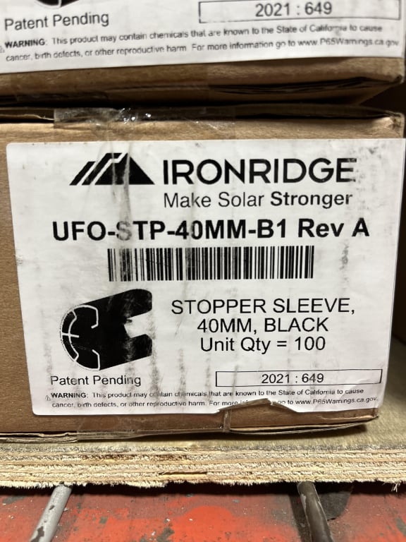 IronRidge Stopper Sleeve 40MM Black — image 1