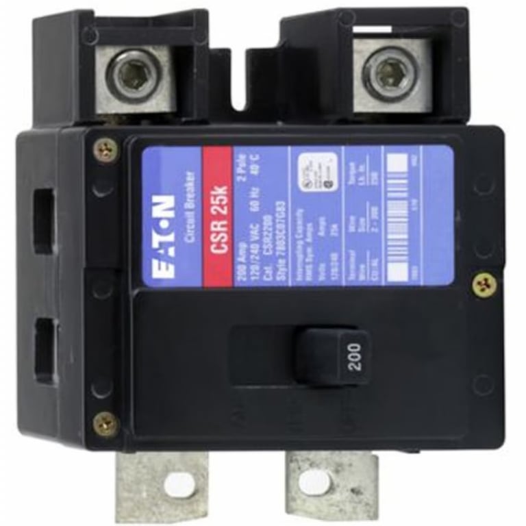 Eaton 120/240V 25 kAIC 200A 2 Pole Circuit Breaker — image 1