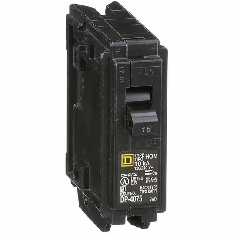 Schneider Electric 15A 120/240 VAC Single Pole Circuit Breaker — image 1