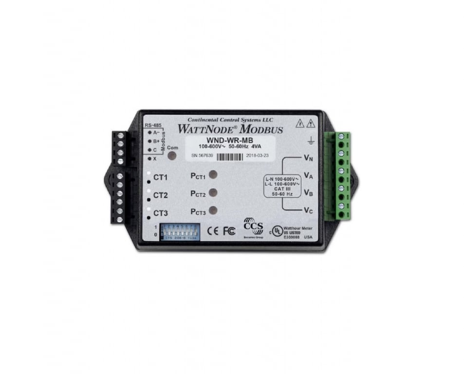 Continental Control Systems WattNode Wide Range Modbus Meter — image 1