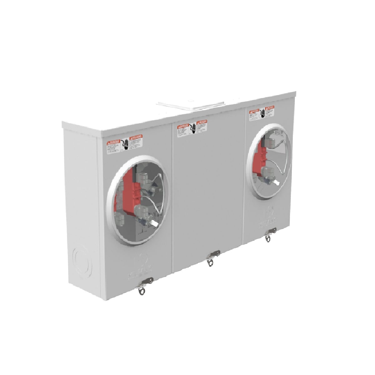 Milbank Ringless 200A Meter Socket with Horn Bypass - 1Ph 4T 2P