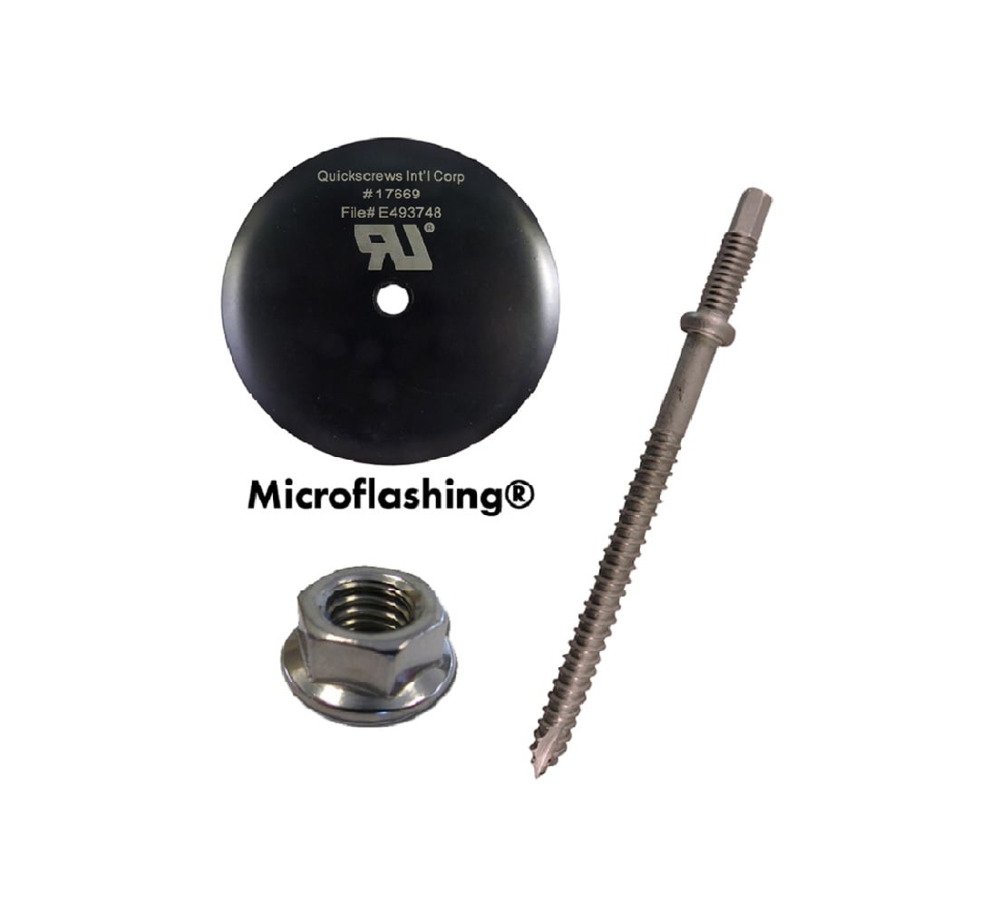 QuickBOLT 3" Microflashing & Flange Nuts (25 Units Pack Price)