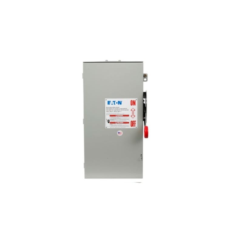 Eaton Heavy Duty 100A/600V 3-Ph Fusible Safety Switch- Outdoor