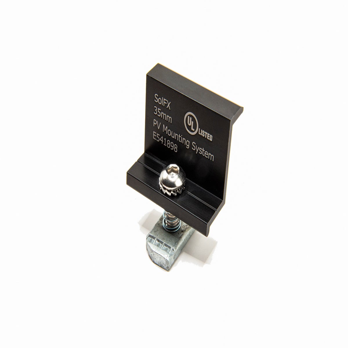 SolFX 35mm End Clamp Black Anodised Aluminium