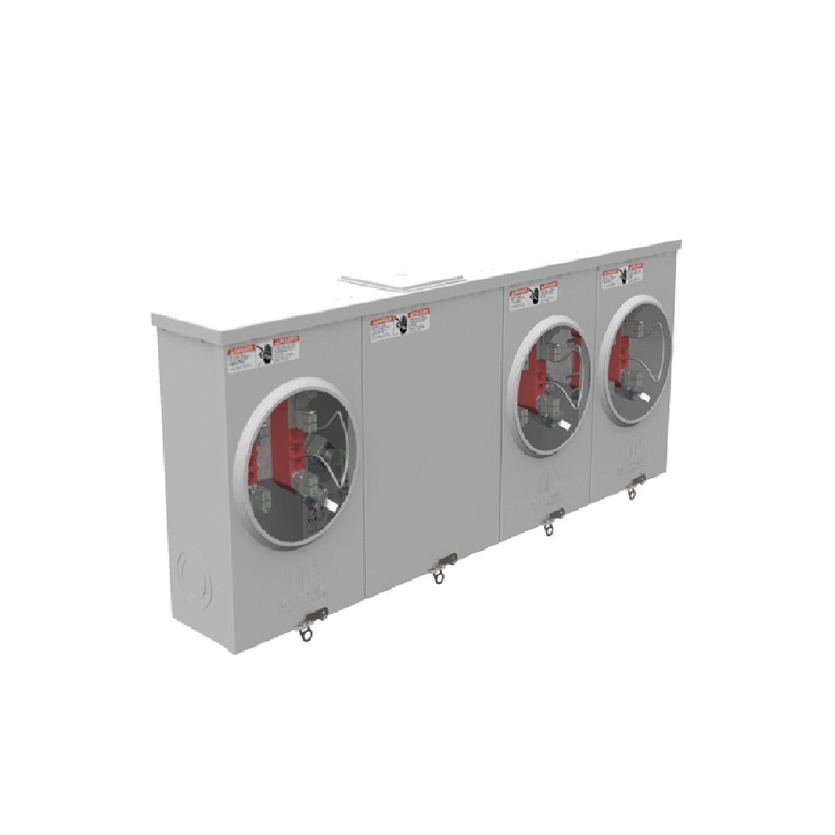 Milbank Ringless 200A Meter Socket with Horn Bypass - 1Ph 4T 3P