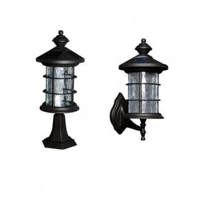 Classy Caps Hampton Solar Lamp Aluminum (Black) Image