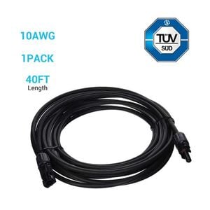 Renogy Solar Panel Extension Cable 40ft 10AWG (Single) Image