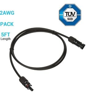 Renogy Solar Panel Extension Cable 5ft 12AWG (Single) Image
