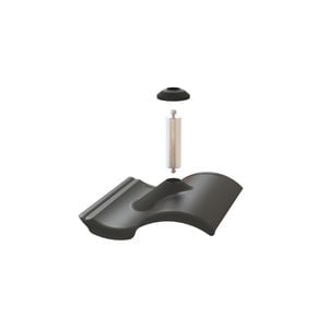 Pegasus Solar S-Tile Flashing w/ Post & EPDM Boot - Black Image