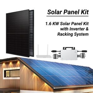 1.6kW Solar DIY Grid Tie Kit with Microinverter&racking Image