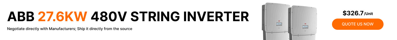 ABB 27.6kW 480V Three Phase String Inverter