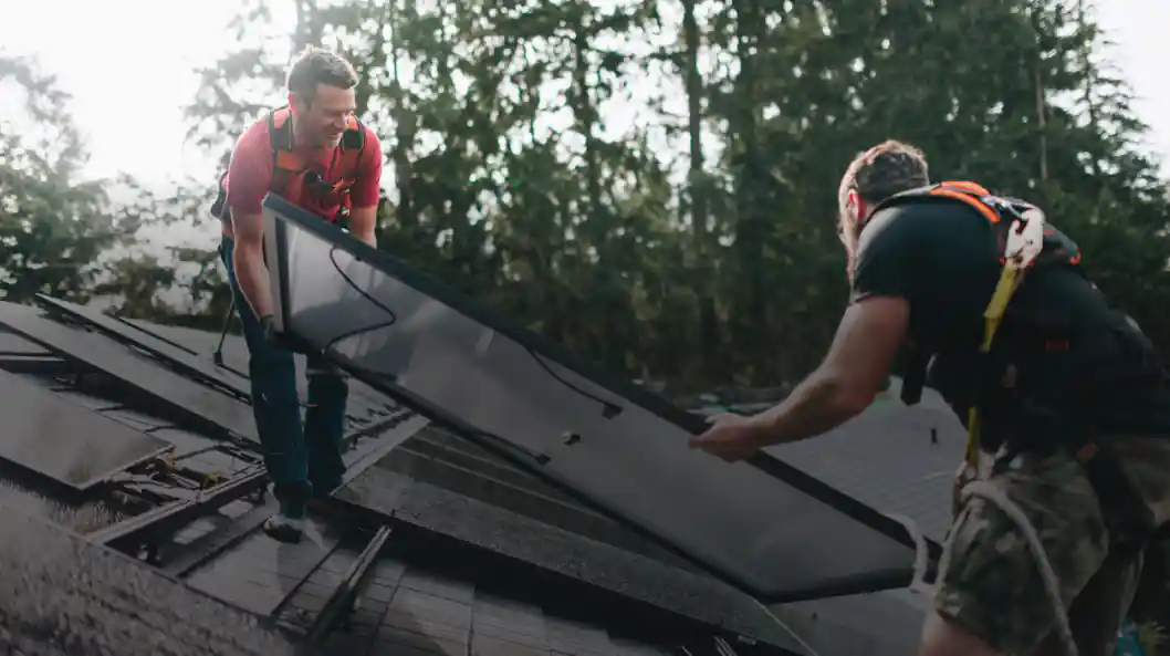 installers working on roof