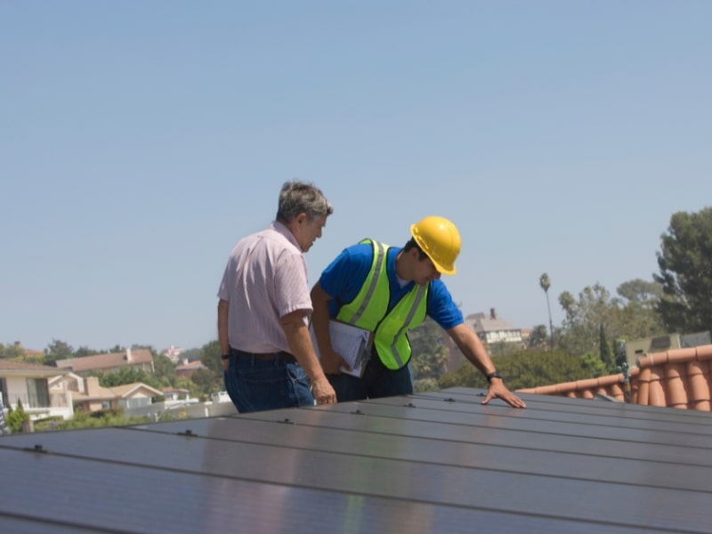 inspection of solar panel