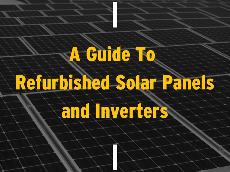 refurbished solar panels