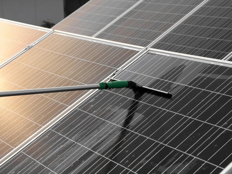 washing solar panel